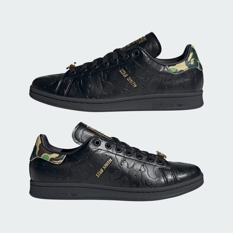 ADIDAS STAN SMITH BAPE 28.0cm黒 Bape X Adidas Stan Smith Bape Camo Black 906 - Nov 2023